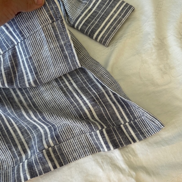 Black‎ Tape_ Women's Purplish-Gray Rayon/Linen Long Sleeve Button Up Shirt Large - Picture 11 of 15